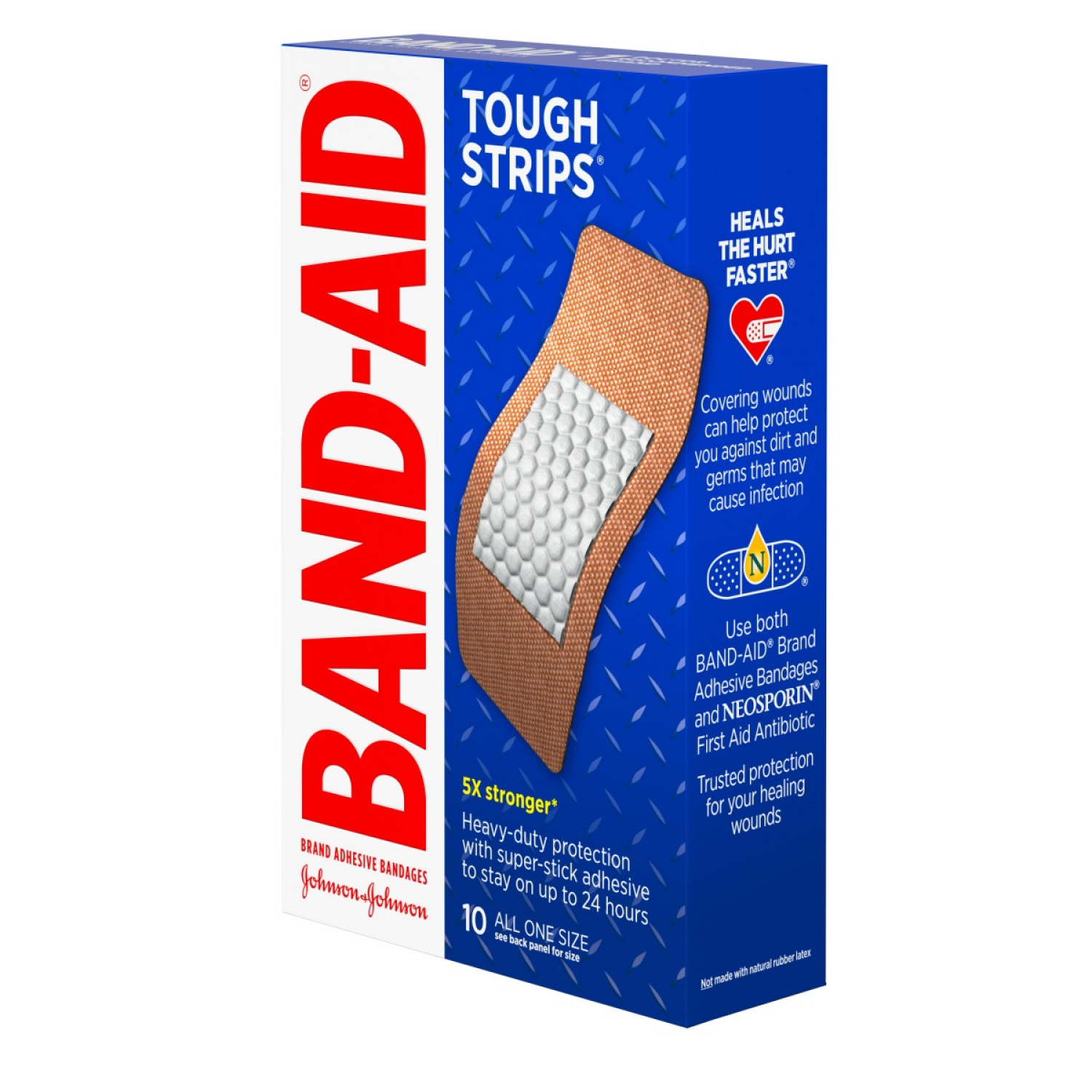 slide 2 of 3, Band-Aid Tough Strip Xl, 10 ct