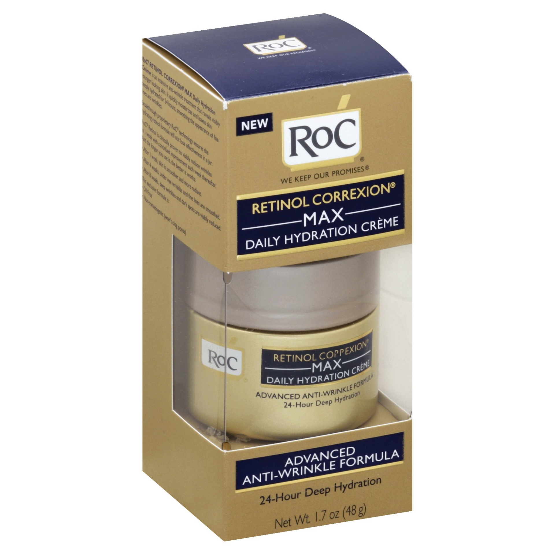 slide 1 of 7, RoC Retinol Correxion Max Daily Hydration Anti-Aging Cream, 1.7 oz