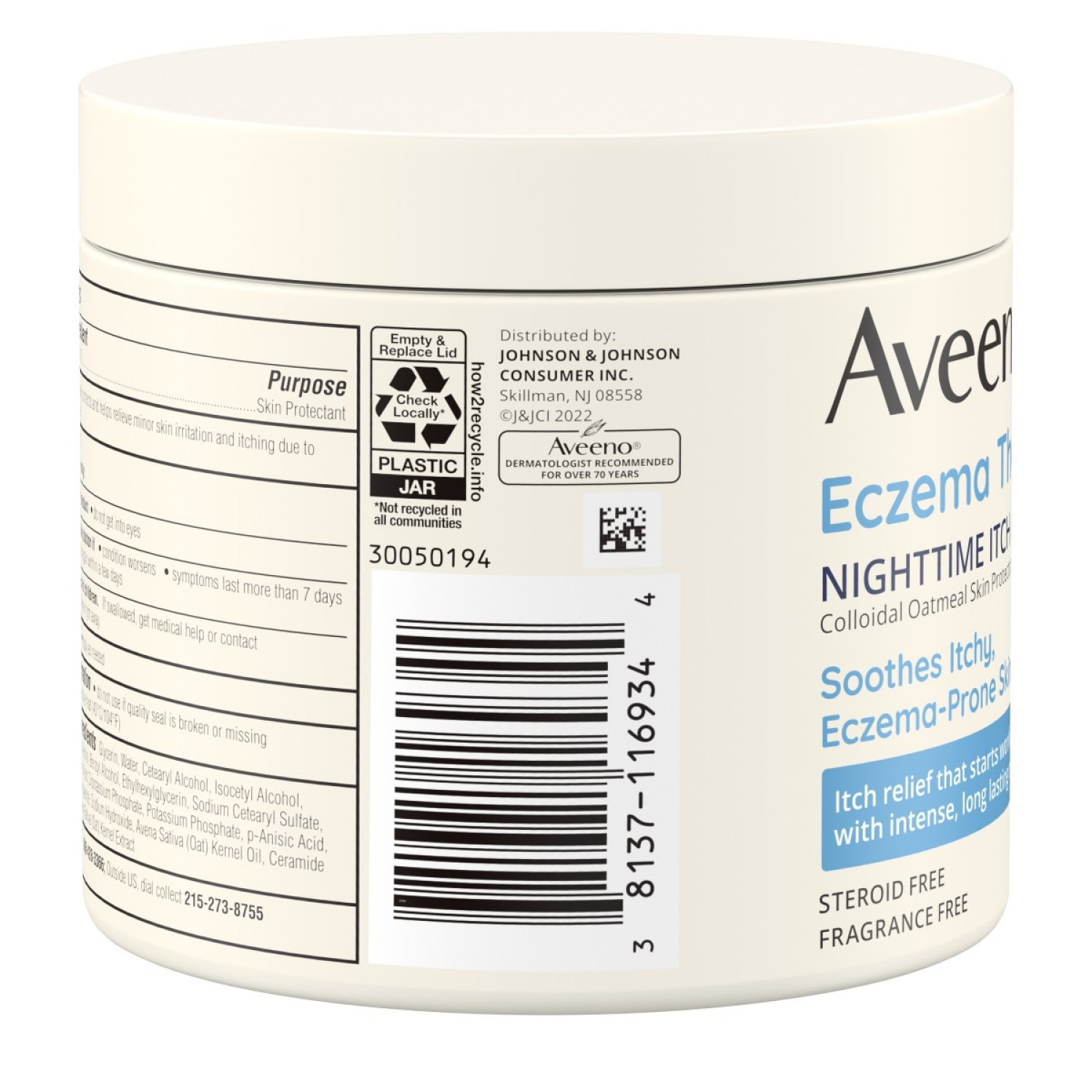 slide 2 of 4, Aveeno Eczema Therapy Nighttime Itch Relief Balm 11 oz, 11 oz