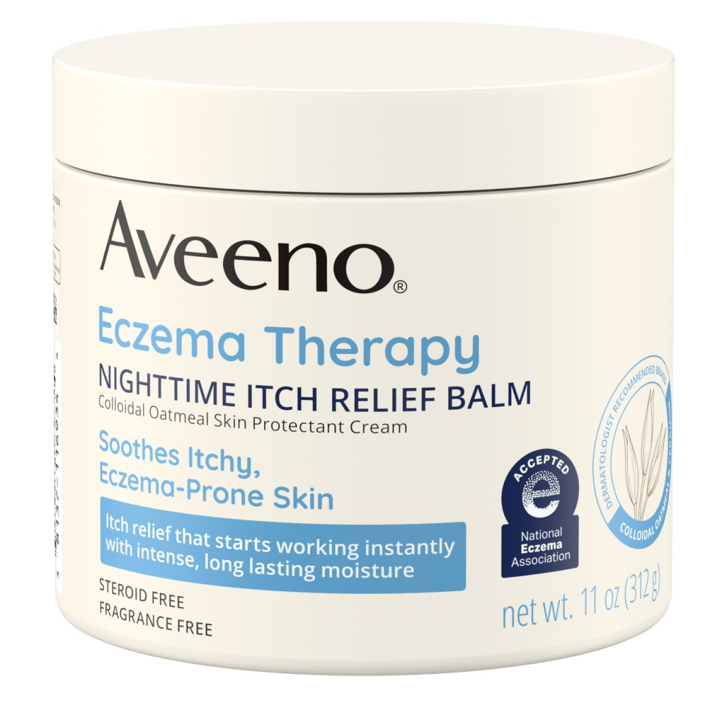 slide 1 of 4, Aveeno Eczema Therapy Nighttime Itch Relief Balm 11 oz, 11 oz