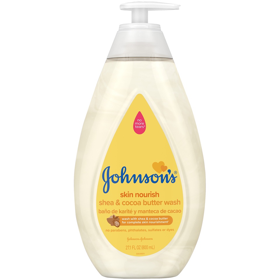 slide 1 of 6, Johnson's Skin Nourish Shea & Cocoa Butter Wash, 27.1 oz