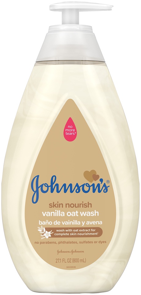 slide 1 of 6, Johnson's Skin Nourish Vanilla Oatmeal Wash, 27.1 oz