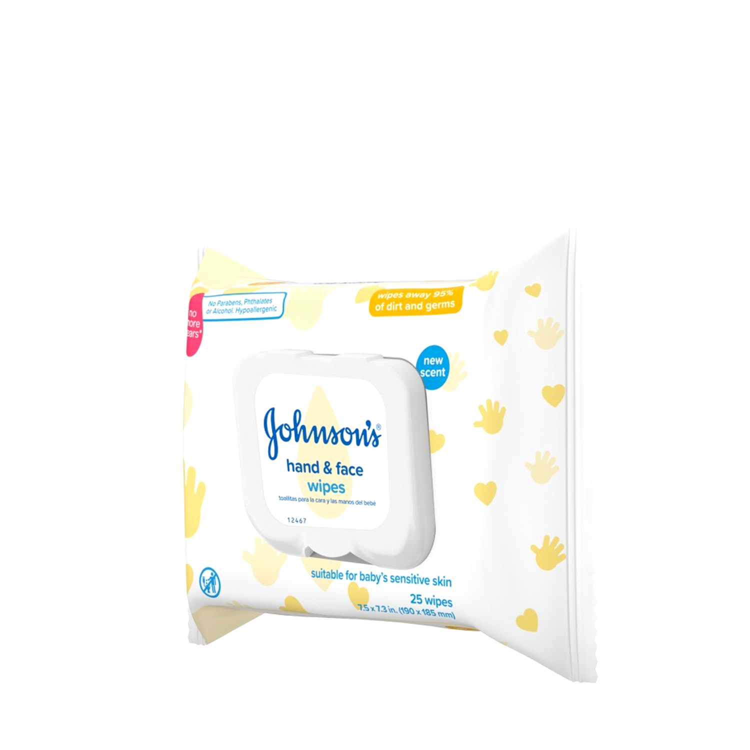 slide 3 of 3, Johnson's Facial Cleansing Wipes, Wipes, All Skin Types, 25 ct