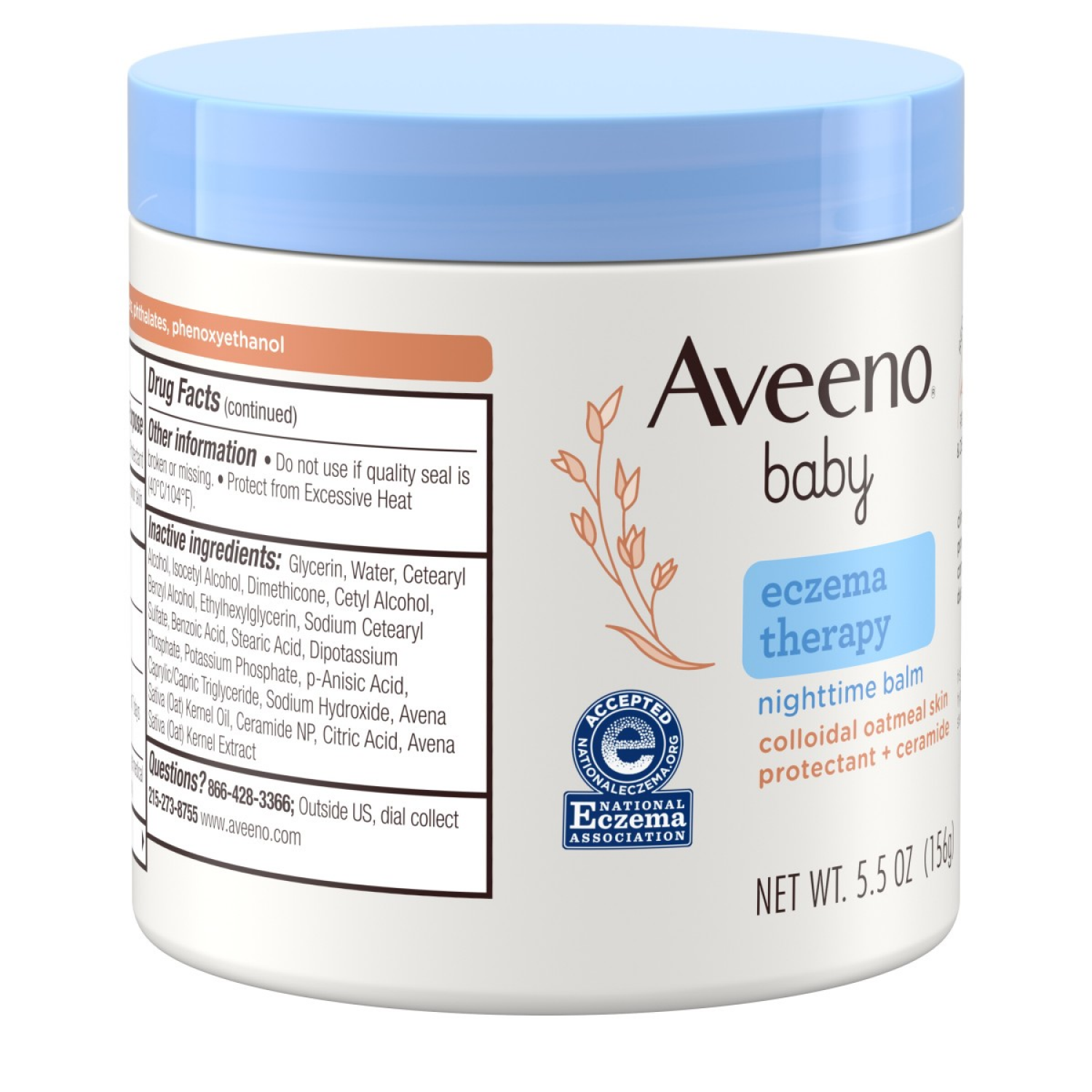 slide 3 of 3, Aveeno Baby Eczema Therapy Nighttime Balm, 5.5 Oz, 5.5 oz