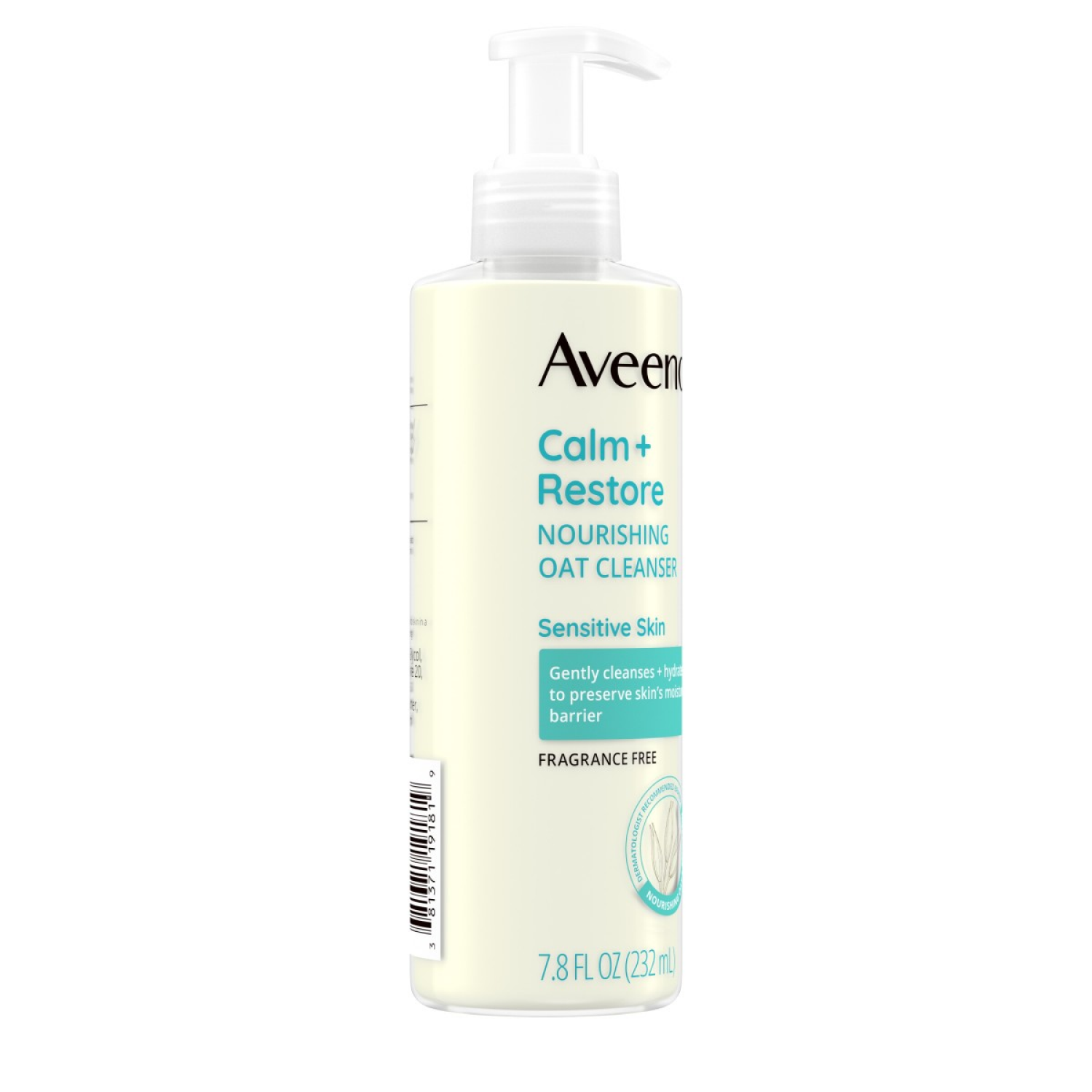 slide 5 of 6, Aveeno Calm + Restore Nourishing Oat Cleanser, For Sensitive Skin, 7.8 Fl. Oz, 7.8 fl oz