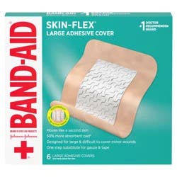 BAND-AID Brand Skin-Flex Adhesive Bandages, Large, 6 Count