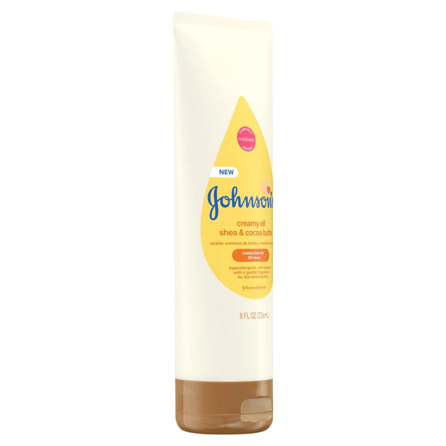 slide 4 of 4, Johnson's Shea & Cocoa Butter Creamy Oil 8 oz, 8 oz