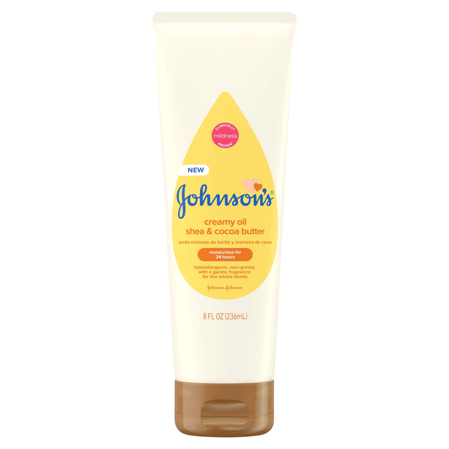slide 1 of 4, Johnson's Shea & Cocoa Butter Creamy Oil 8 oz, 8 oz