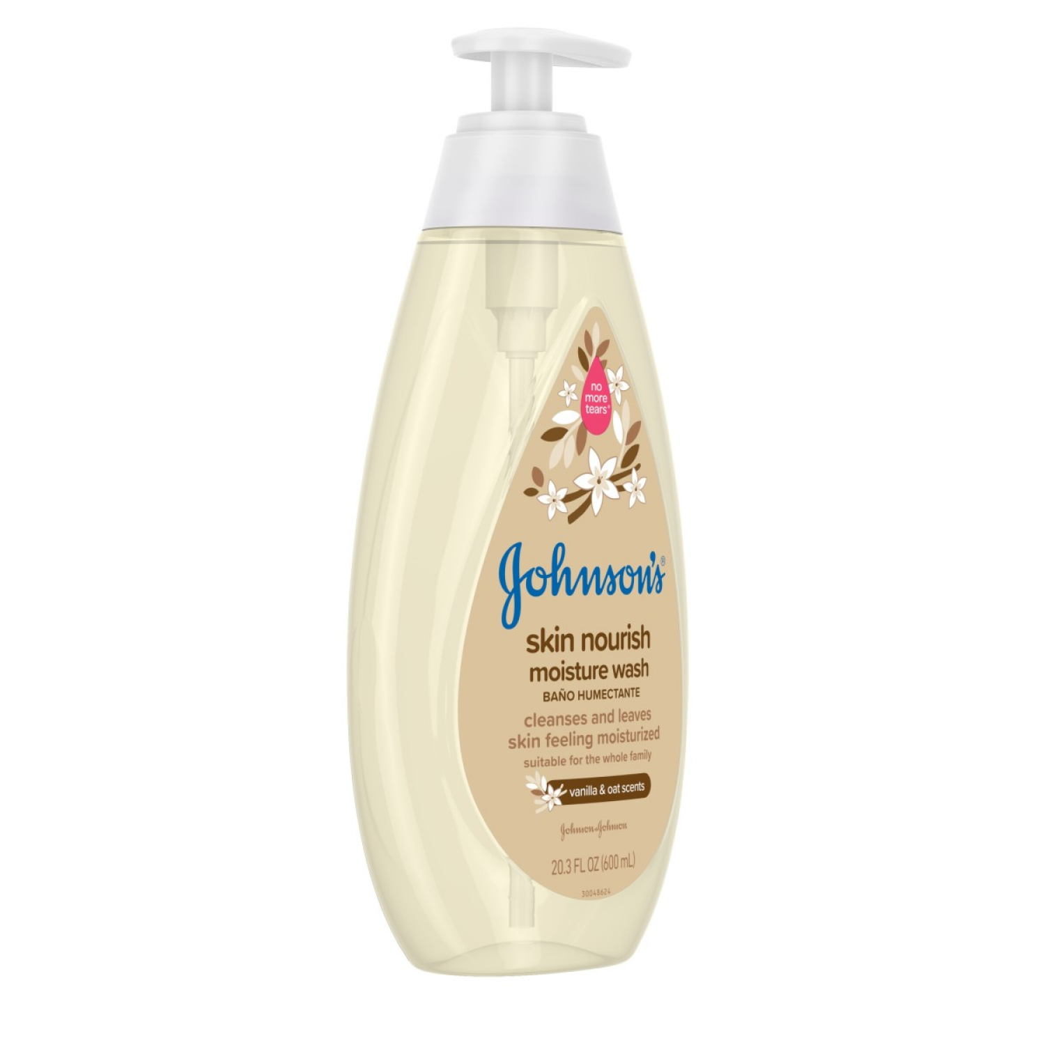 slide 4 of 4, Johnson's Johnson’s Skin Nourishing Moisture Baby Wash, Vanilla and Oat Scents, 20.3 Fl. Oz (600 mL), 20.3 fl oz