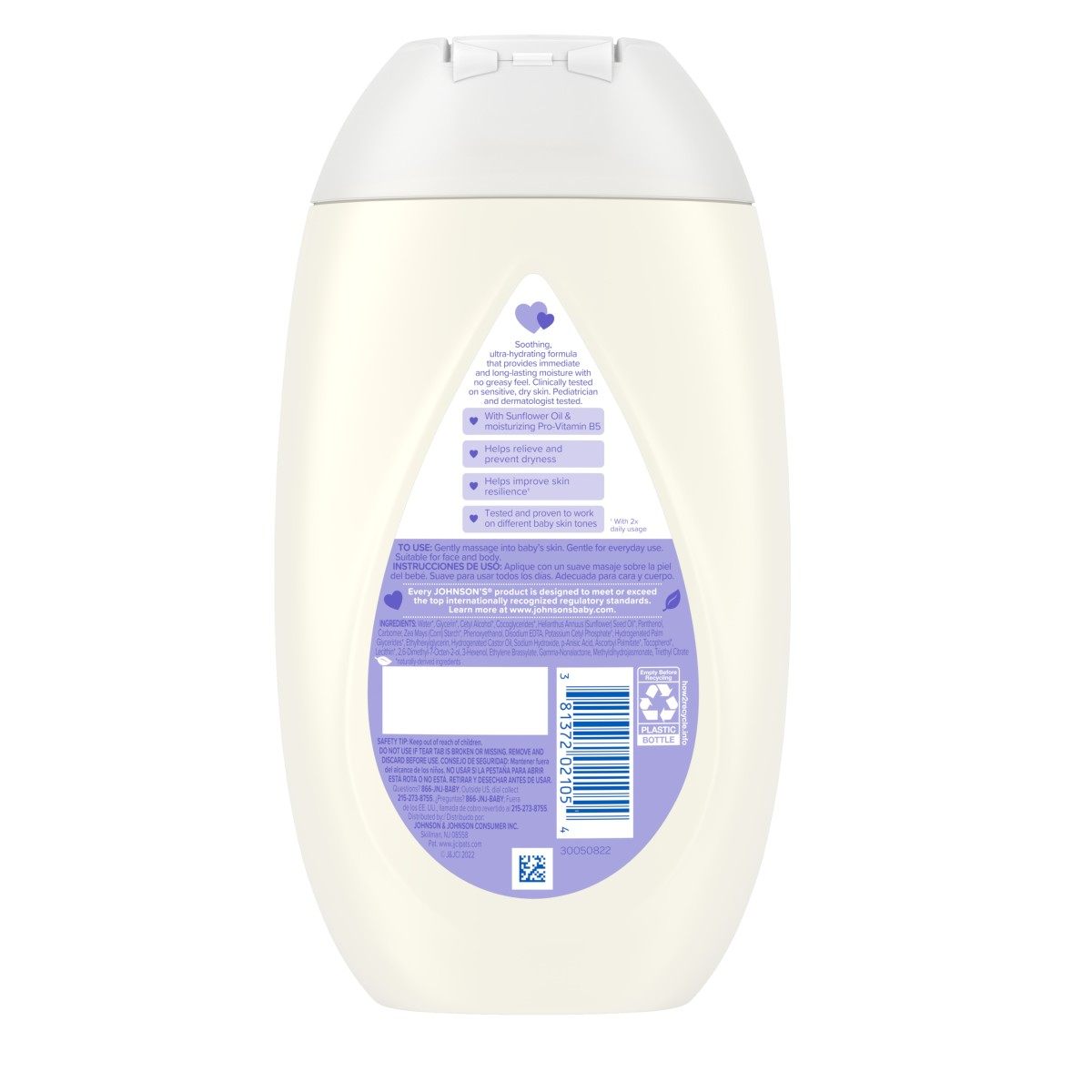 slide 3 of 6, Johnson's Sensitive Care Face & Body Baby Cream, Light Scent, 13.6 Fl. Oz (400 mL), 400 ml