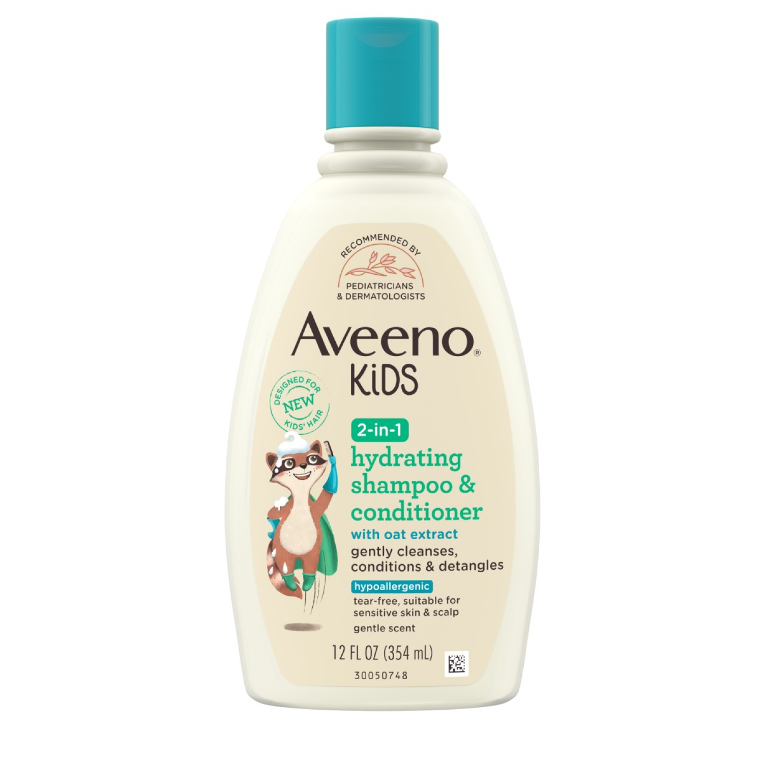 slide 1 of 4, Aveeno Kids 2-in-1 Shampoo & Conditioner, Hypoallergenic, 12 Fl. Oz, 12 fl oz