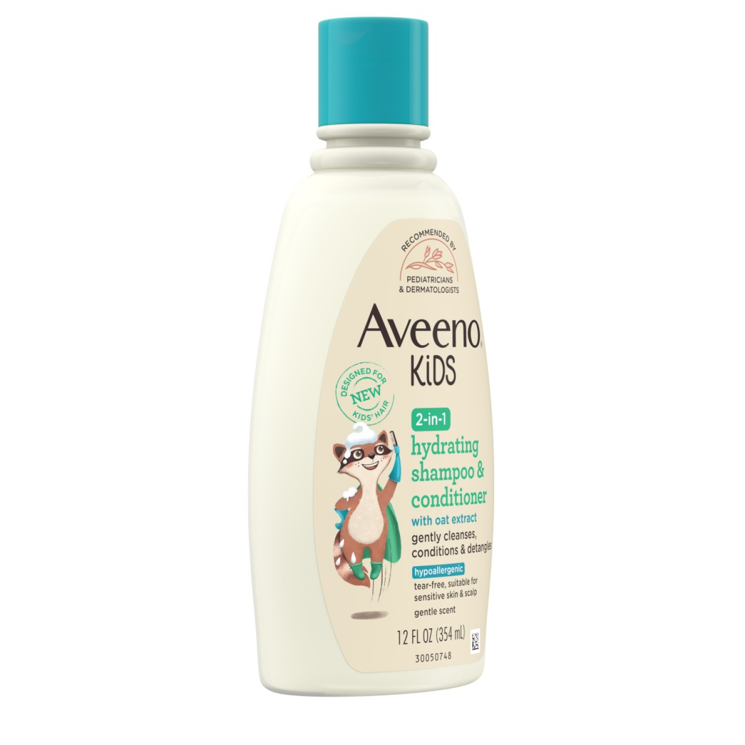 slide 4 of 4, Aveeno Kids 2-in-1 Shampoo & Conditioner, Hypoallergenic, 12 Fl. Oz, 12 fl oz