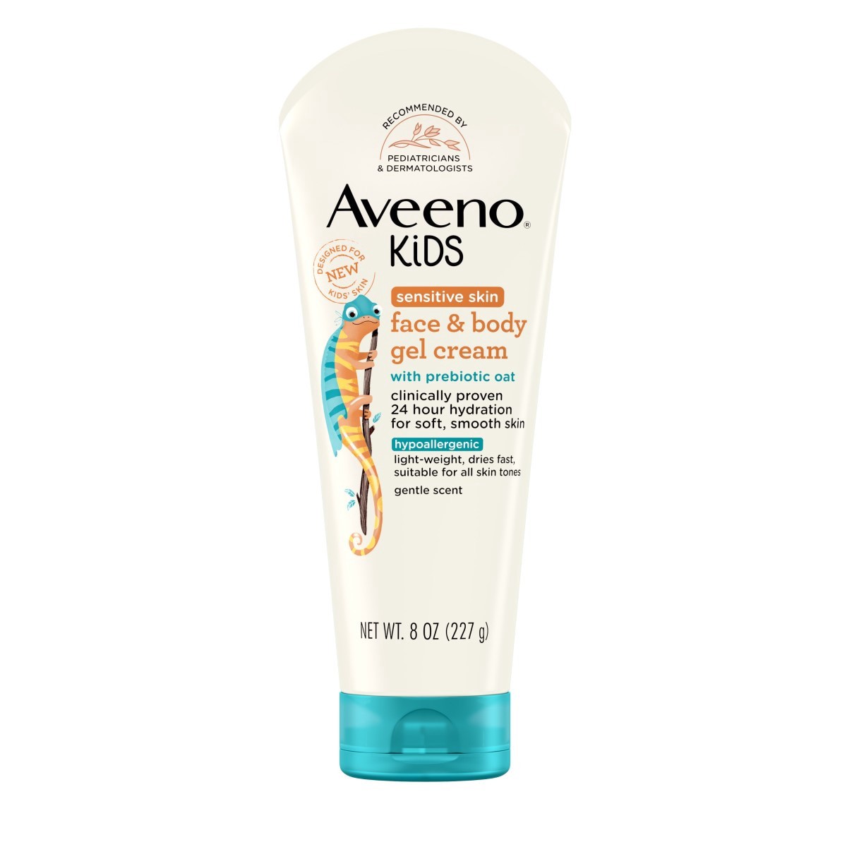 slide 1 of 17, Aveeno Kids Sensitive Skin Face & Body Gel Cream, Hypoallergenic, 8 oz