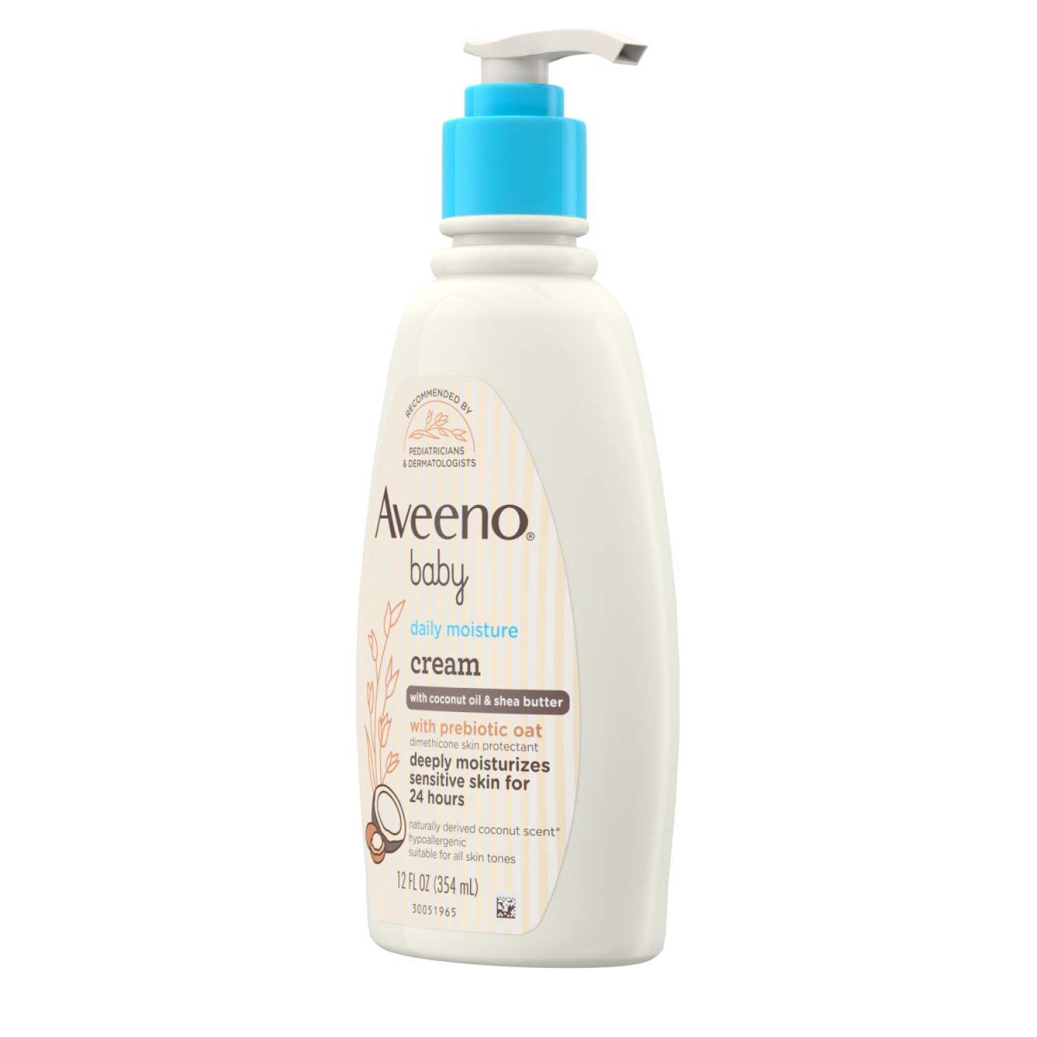 slide 4 of 6, Aveeno Baby Daily Moisture Cream Coconut and Shea Butter, 12 Fl. Oz, 12 fl oz