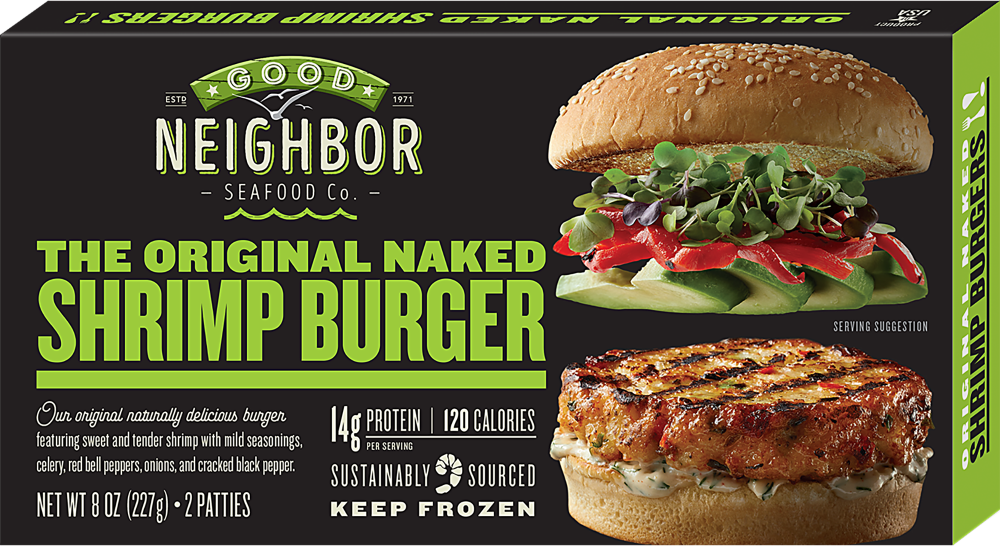 slide 1 of 1, Good Neighbor Original Shrimp Burger - 8 Oz, 8 oz