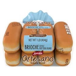 Sara Lee Artesano Brioche Hot Dog Buns, 8 count, 16 oz