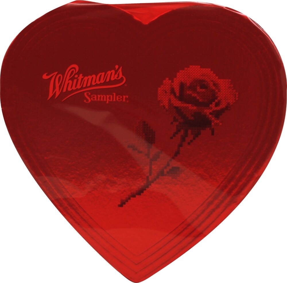 slide 1 of 1, Whitman's Happy Valentine's Day Red Sampler Heart, 3.25 oz