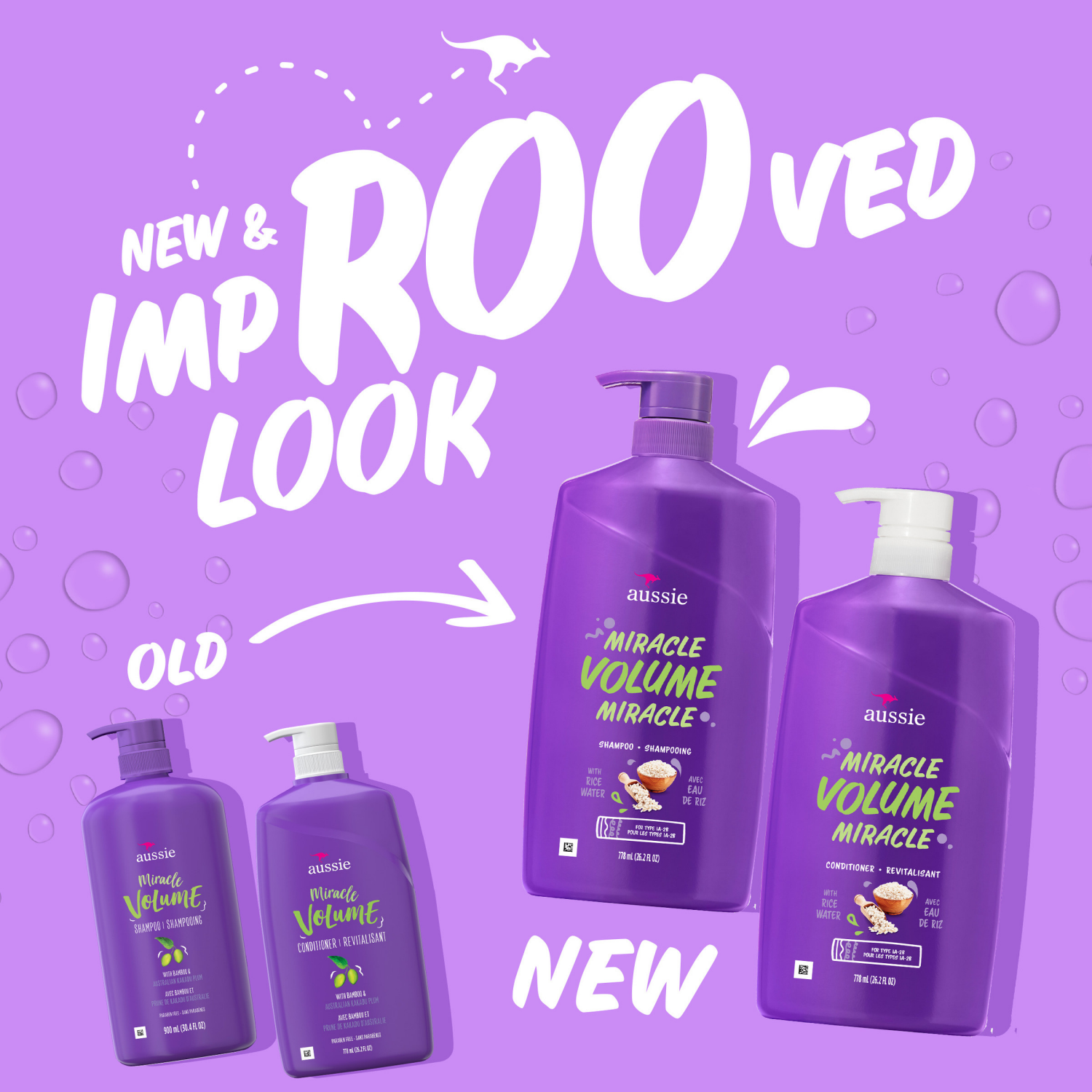 slide 6 of 8, Aussie Shampoo & Conditioner with Bamboo & Australian Kakadu Plum 2-778 ml Bottles, 2 ct