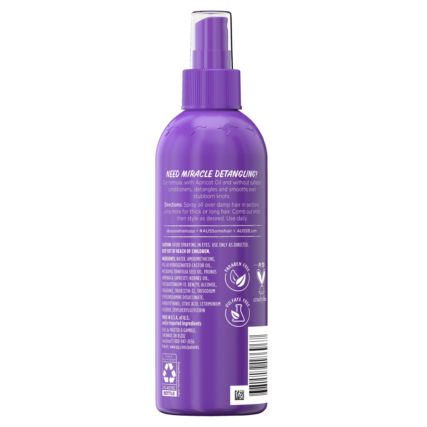 slide 3 of 8, Aussie Total Miracle Detangler with Apricot and Macadamia Oil, 8 fl oz, 8 fl oz