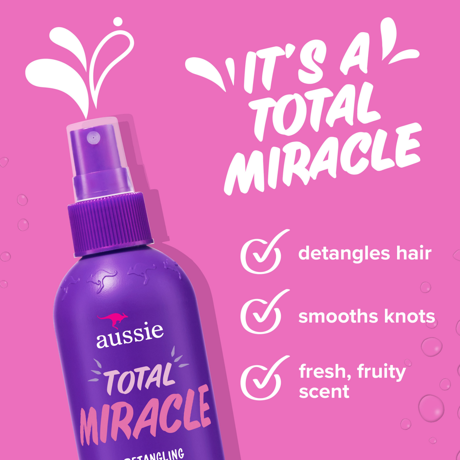 slide 7 of 8, Aussie Total Miracle Detangler with Apricot and Macadamia Oil, 8 fl oz, 8 fl oz