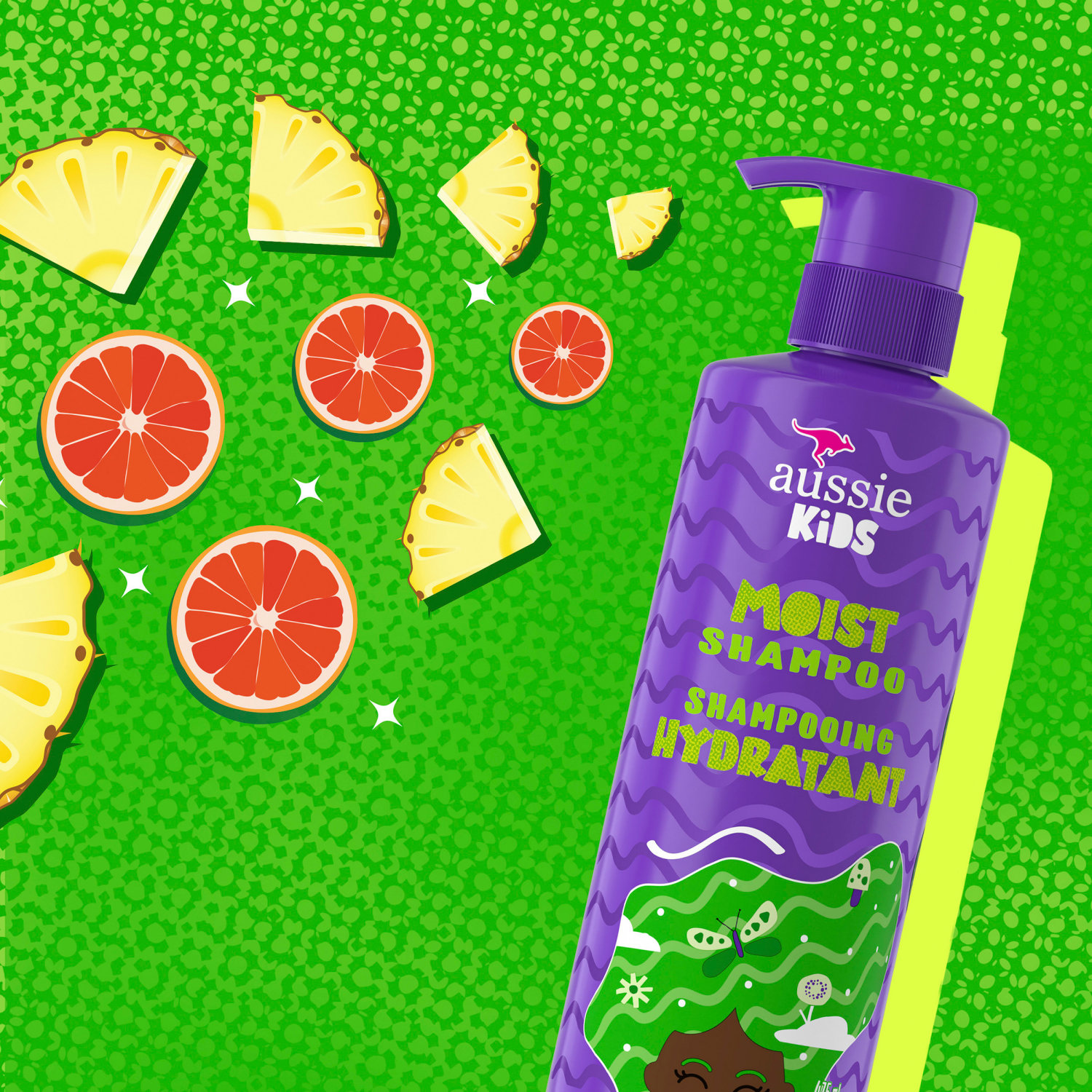 slide 2 of 8, Aussie Kids Moist Sulfate Free Shampoo, Dye Free & Paraben Free Shampoo for Kids, Kids Shampoo for Curly Hair, 16 fl oz, 16 fl oz