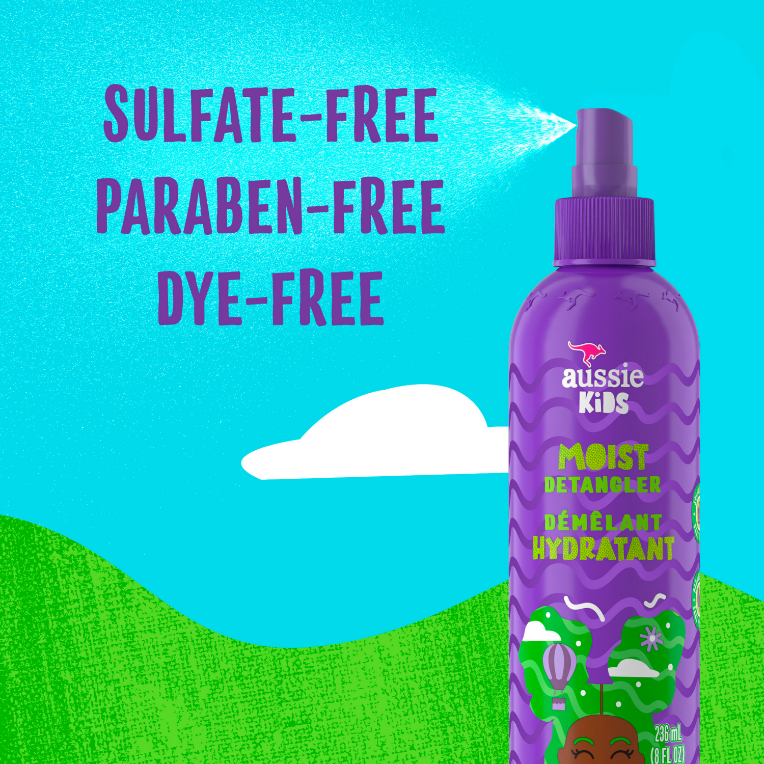 slide 7 of 8, Aussie Dtngl Spray Moist, 8 fl oz