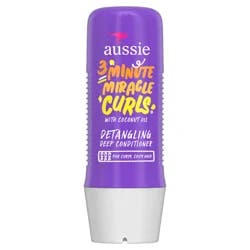 Aussie 3 Minute Miracle Curls Detangling Deep Conditioner Treatment with Coconut Oil, Paraben and Sulfate Free