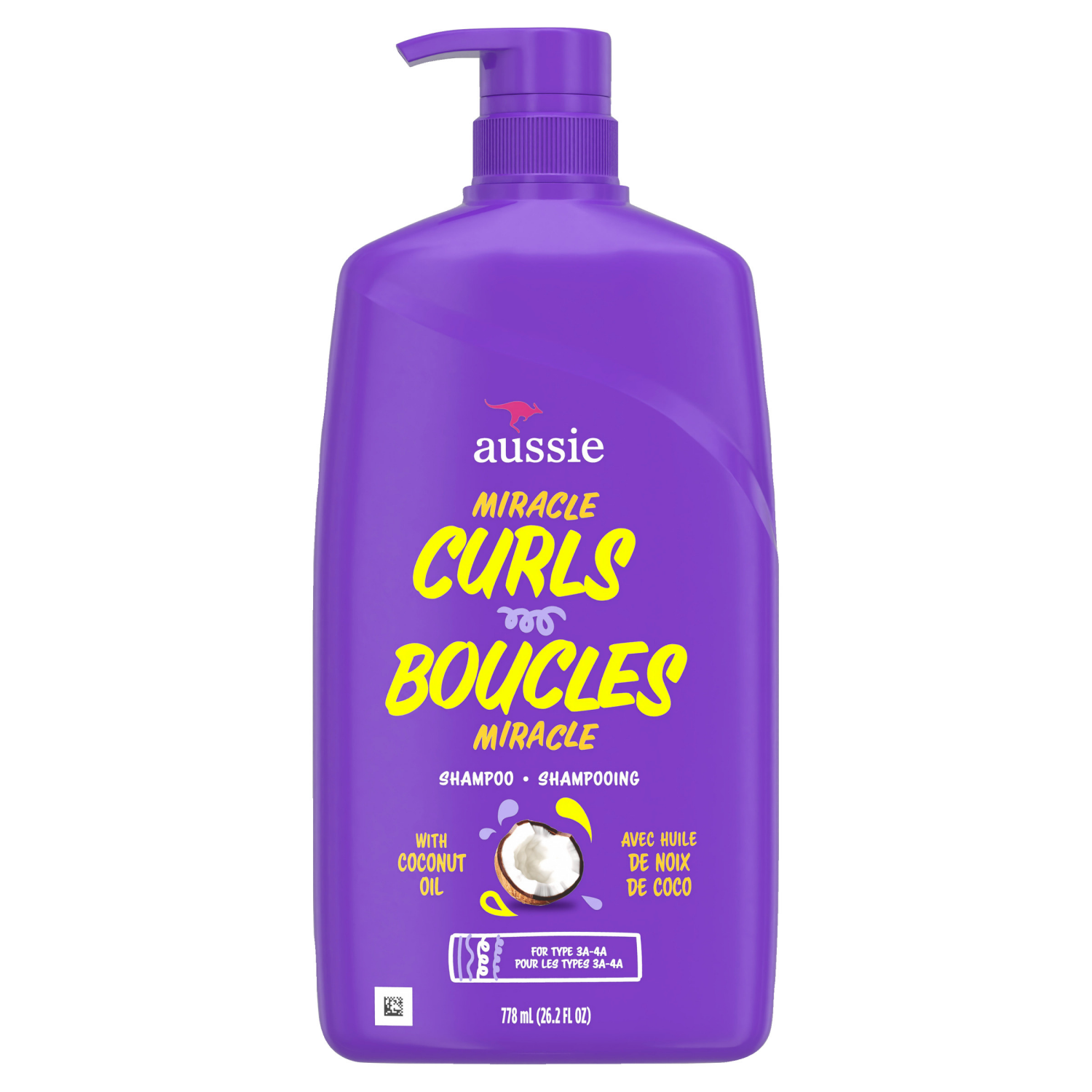 slide 3 of 5, Aussie Miracle Coconut & Jojoba Oil Curls Shampoo, 26.2 oz