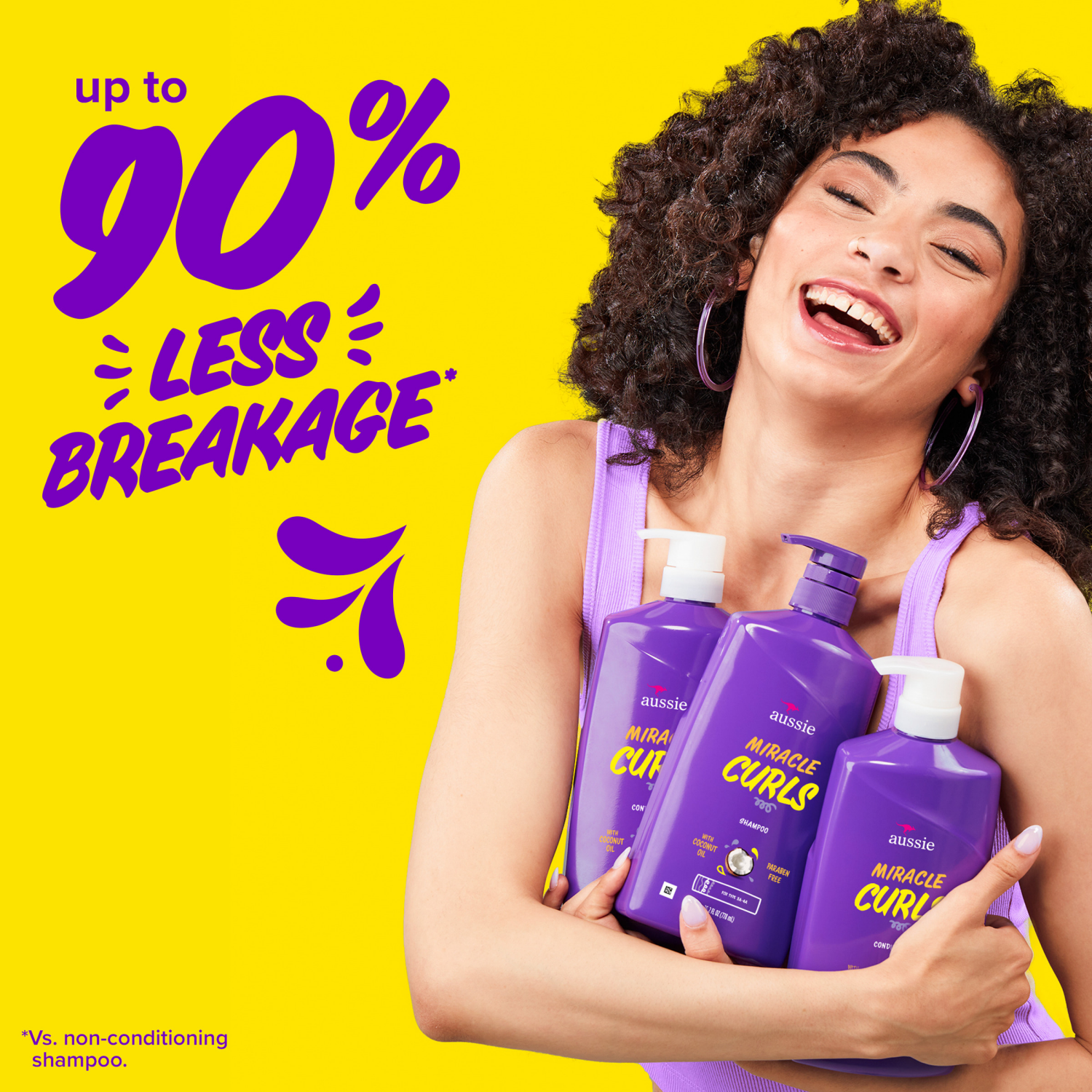 slide 2 of 5, Aussie Miracle Curls Conditioner with Coconut Oil, Paraben Free, 26.2 oz, 26.2 fl oz