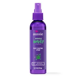 Aussie Miracle Waves Frizz-Fighting Spray with Hemp Seed Oil, Paraben Free, Sulfate Free