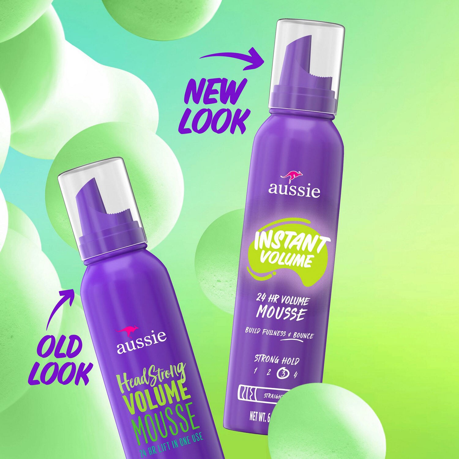 slide 9 of 11, Aussie Instant Volume Mousse, 24-hour Volume Mousse, 6 oz, 6 oz