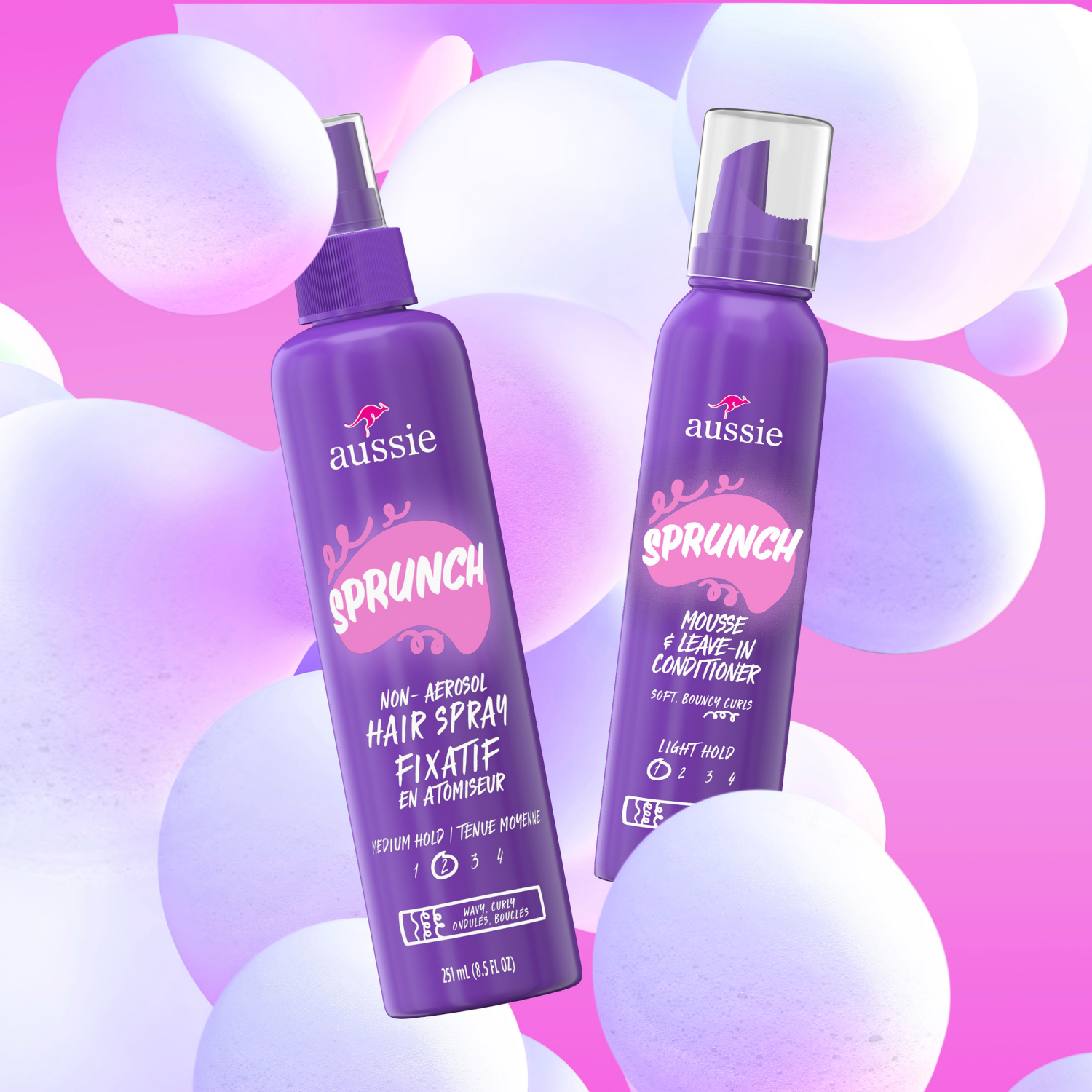 slide 3 of 5, Aussie Sprunch Non-Aerosol Hair Spray for Curly Hair and Wavy Hair, 8.5 fl oz, 8.5 fl oz