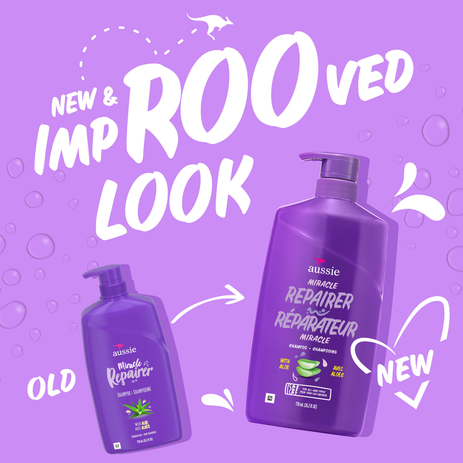 slide 4 of 5, Aussie Miracle Repairer Shampoo with Aloe for All Hair Types, 26.2 fl oz