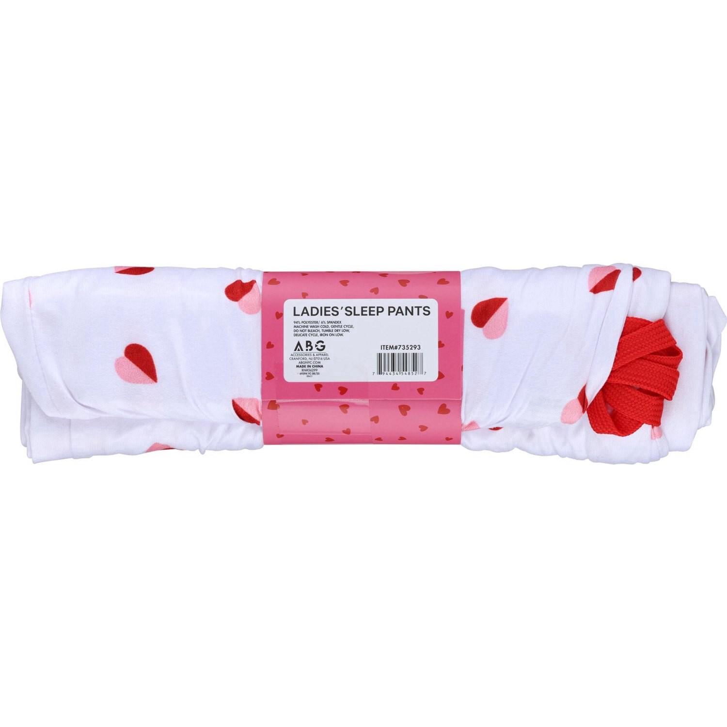 slide 2 of 2, ABG Accessories Abg Two-Tone Hearts Sleep Pants, Assorted Sizes, 1 ct