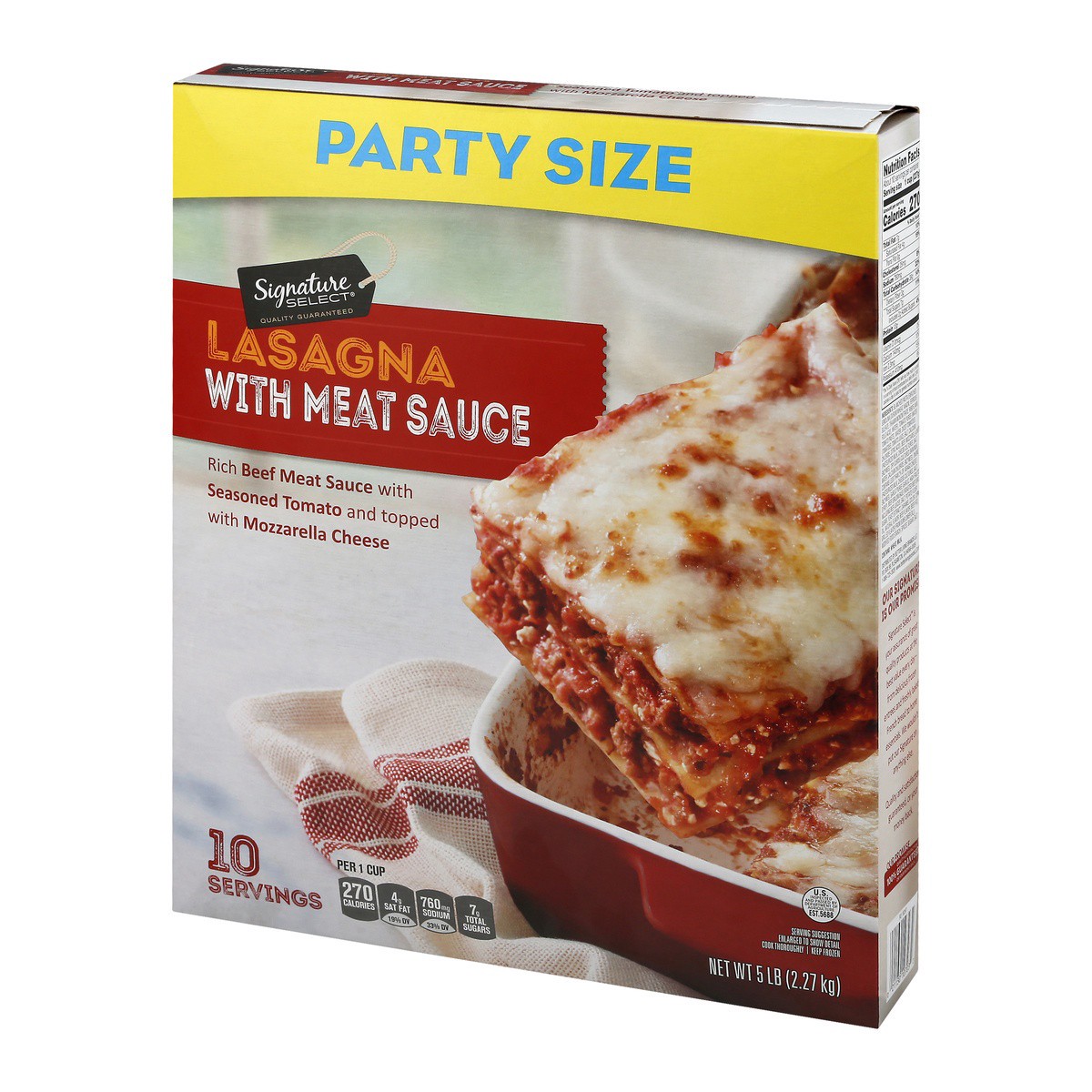 slide 3 of 9, Signature Select Lasagna 5 lb, 5 lb