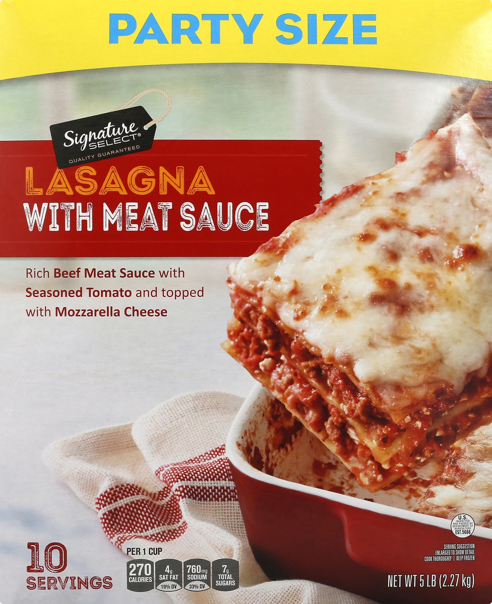 slide 6 of 9, Signature Select Lasagna 5 lb, 5 lb