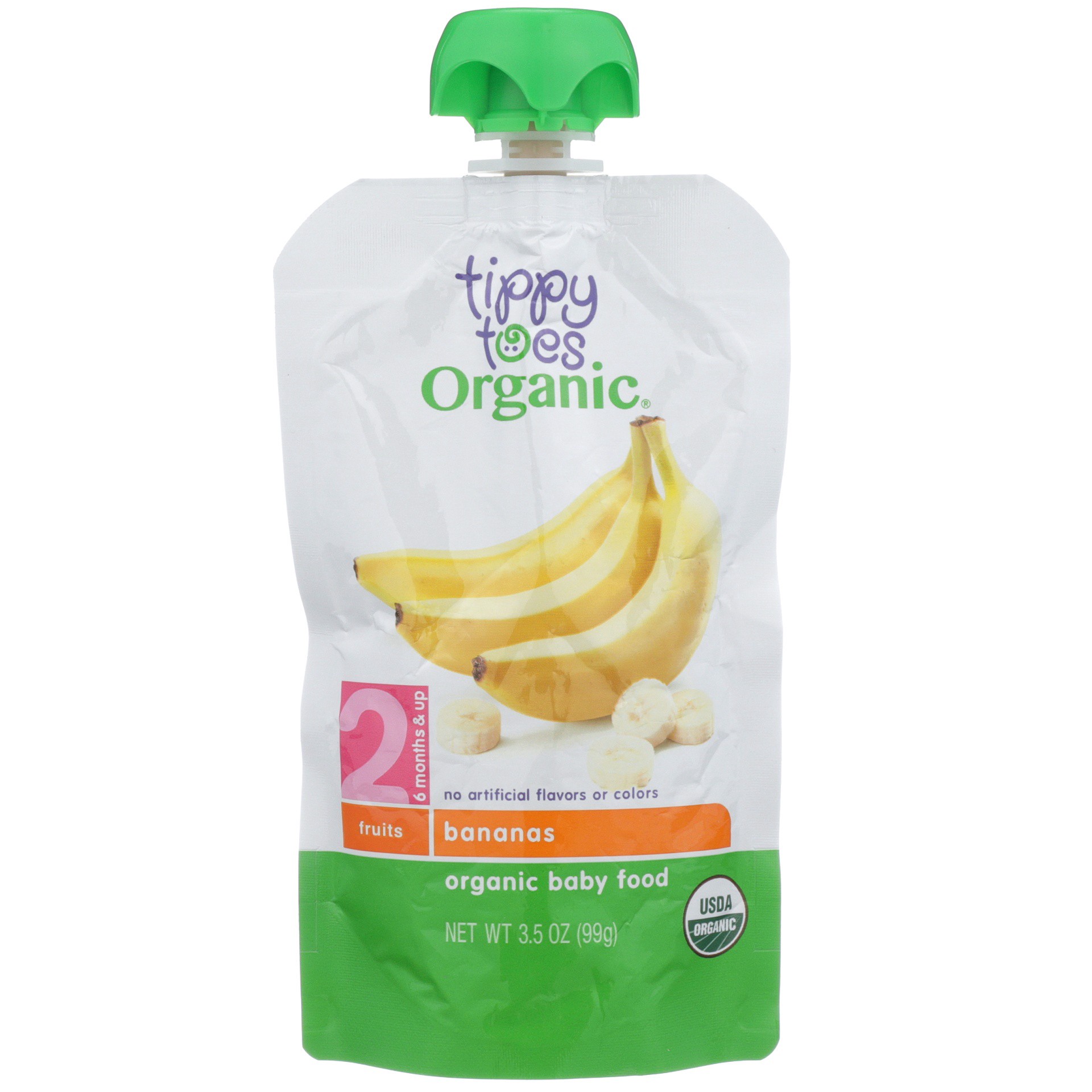 slide 1 of 6, Tippy Toes Banana Organic Baby Foo, 3.5 oz