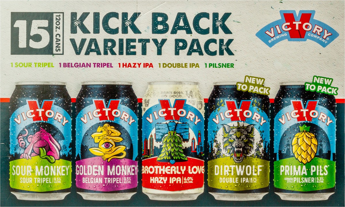 slide 3 of 6, Victory Brewing Company Victory Kick Back Variety 15pk, 180 oz