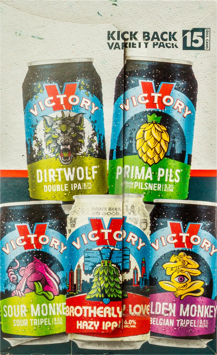 slide 4 of 6, Victory Brewing Company Victory Kick Back Variety 15pk, 180 oz