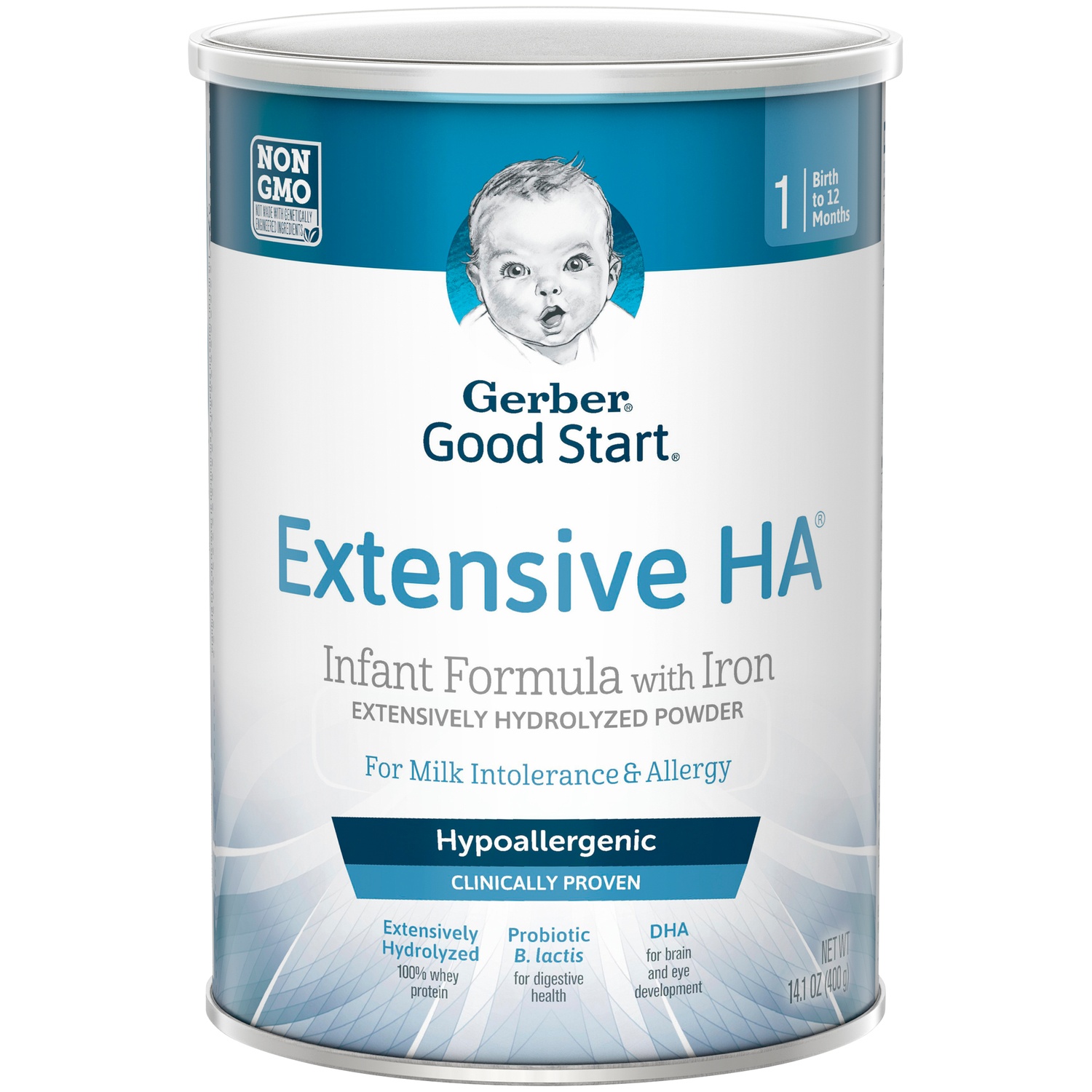 slide 2 of 7, Good Start Extensive HA Hypoallergenic Powder Infant Formula with Iron, 14.1 oz Canister, 14.1 oz