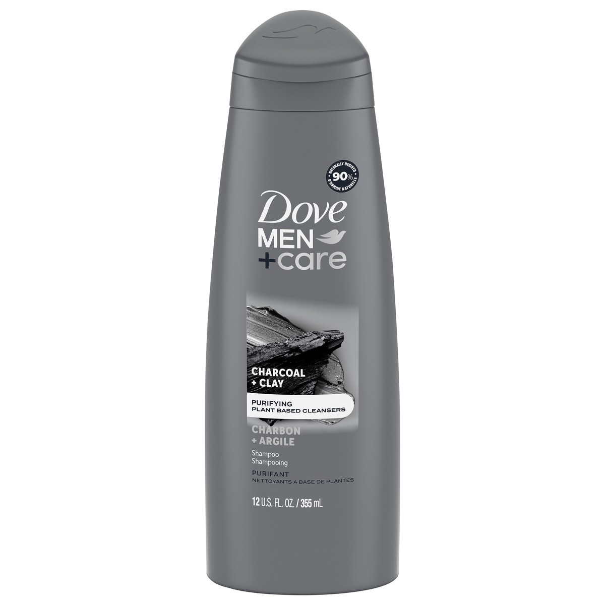 slide 1 of 4, Dove Men+care Shampoo Charcoal + Clay 12 Oz, 12 fl oz