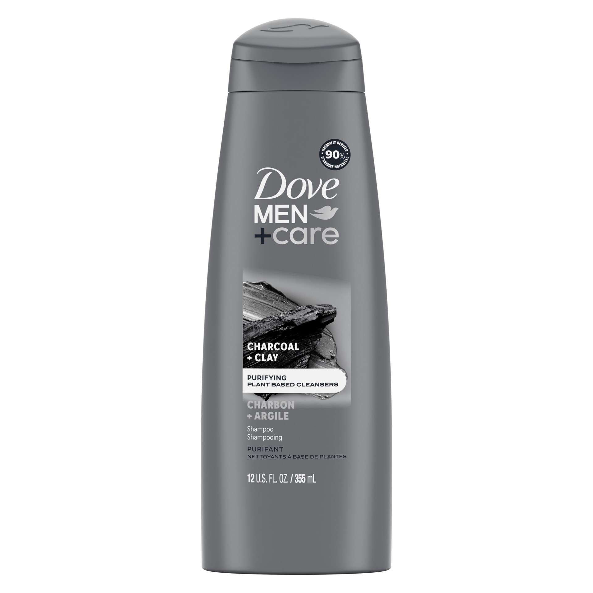 slide 1 of 4, Dove Men+Care Shampoo Charcoal + Clay, 12 oz, 12 oz