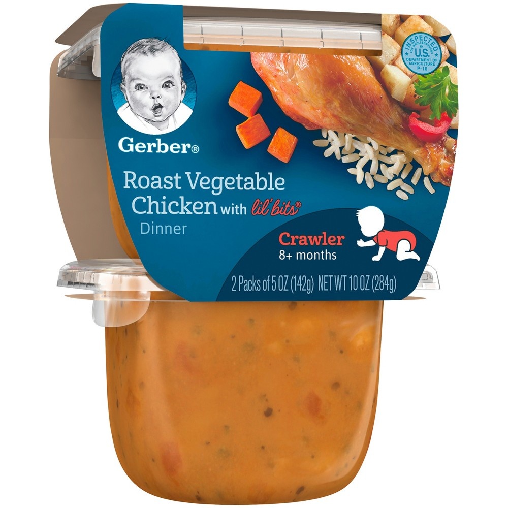 slide 2 of 7, Gerber Roasted Vegetables & Chicken Dinner 2 ea, 2 ct; 5 oz