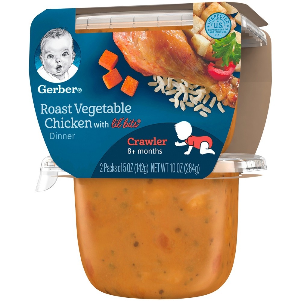 slide 6 of 7, Gerber Roasted Vegetables & Chicken Dinner 2 ea, 2 ct; 5 oz