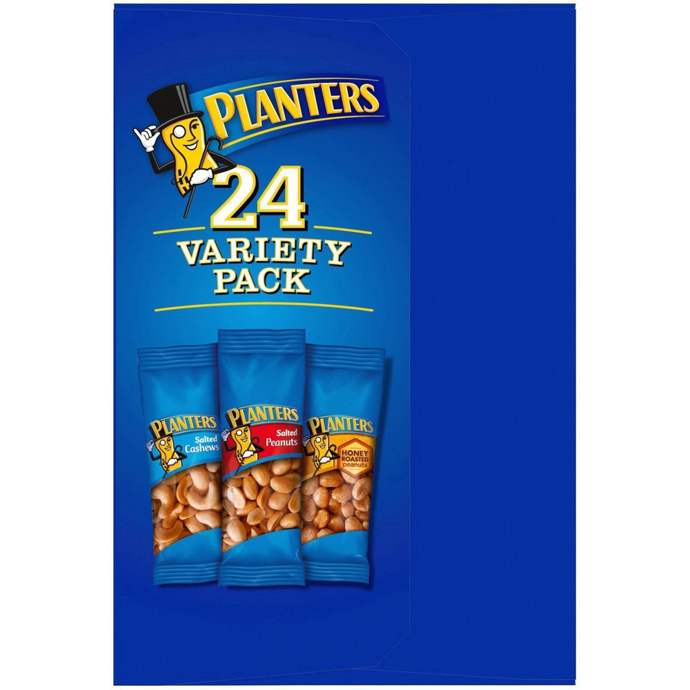 slide 21 of 27, Planters Nuts Cashews and Peanuts Variety Pack Snack Nuts, 24 ct - 40.5 oz Box, 40.5 oz