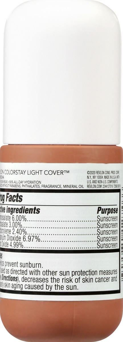 slide 8 of 9, Revlon ColorStay Broad Spectrum SPF 34 Mocha 550 Light Cover Foundation 1 oz, 1 oz