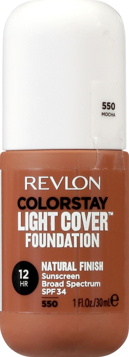 slide 7 of 9, Revlon ColorStay Broad Spectrum SPF 34 Mocha 550 Light Cover Foundation 1 oz, 1 oz