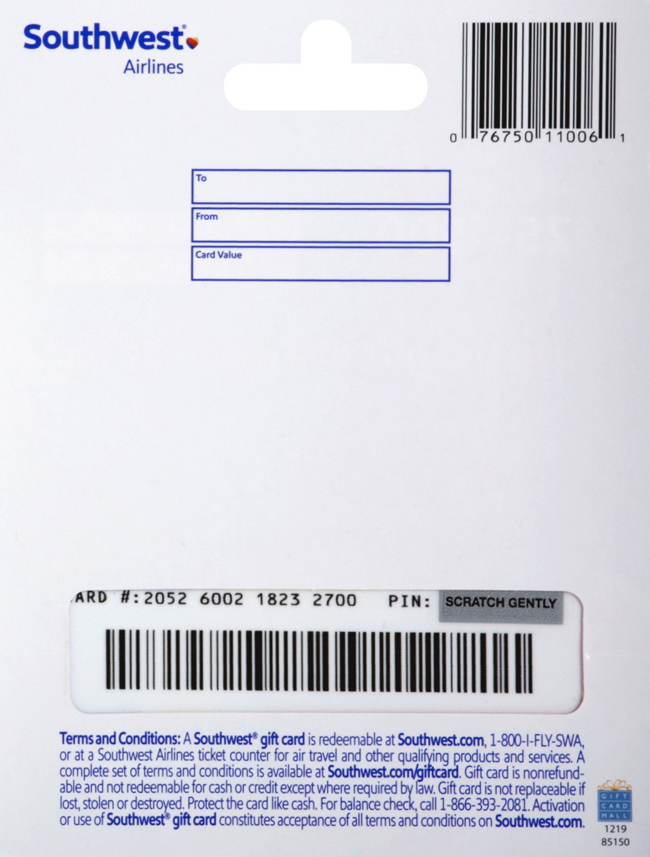 slide 7 of 9, Southwest Airlines South West Variable, 1 ct