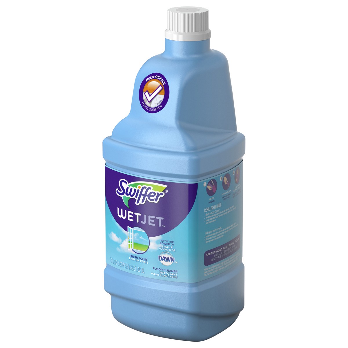 slide 3 of 5, Swiffer WetJet with The Power of Dawn Floor Cleaner, Fresh Scent, 42.2 fl oz, 42.2 fl oz