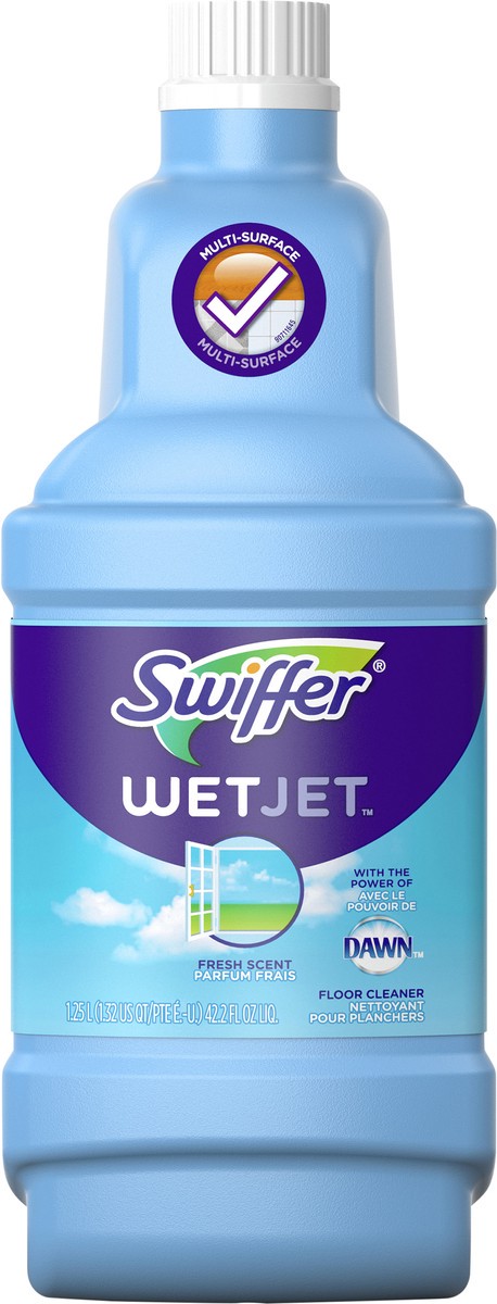 slide 5 of 5, Swiffer WetJet with The Power of Dawn Floor Cleaner, Fresh Scent, 42.2 fl oz, 42.2 fl oz